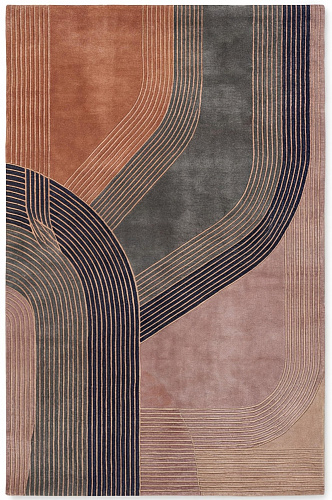 Vertical Currents Dark Luxury Rug