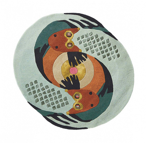 Zodiac Pisces Hand Woven Round Rug