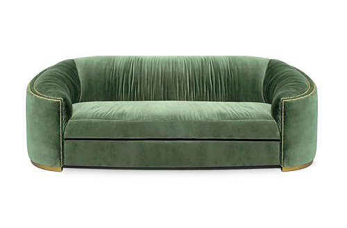 Premium Comfort Green Curved Elegant Sofa