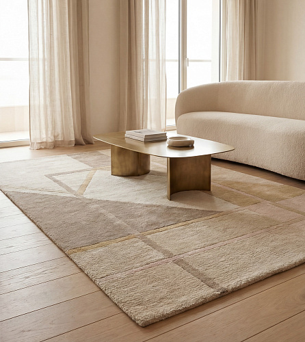Stone Geometry Handwoven Rug