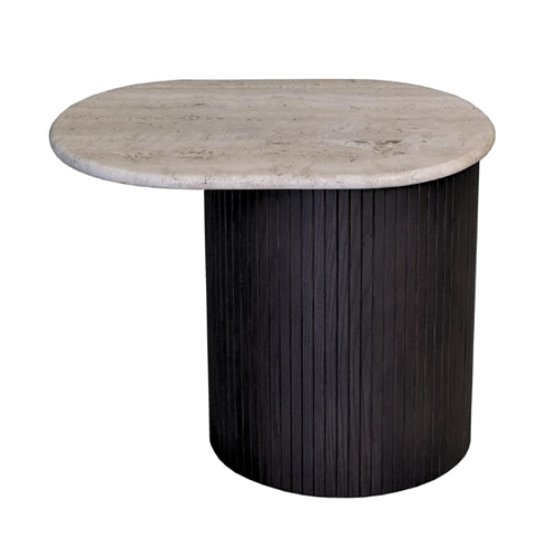 Bitta Ivory Marble Top Italian Side Table