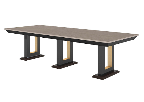 Gianni Dark Two-Tone Handcrafted Dining Table