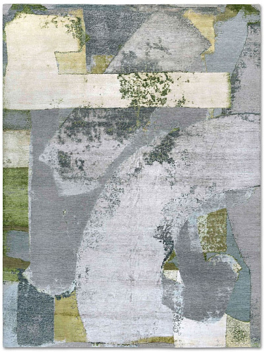Green Rust Hand-Woven Exquisite Rug