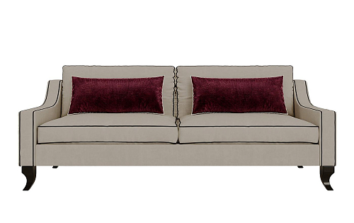 Beige 3-Seater Italian Sofa with Cushions