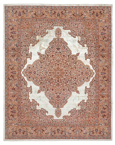 Tabriz Hand Knotted Brown Luxury Rug