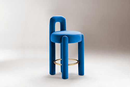 Marlon Blue Bar Stool
