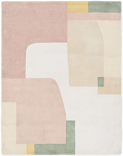 Pale Composition Handwoven Rug