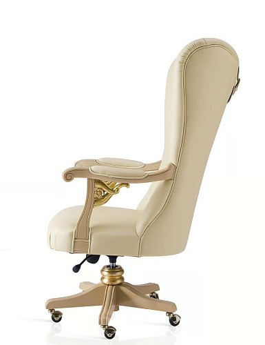 Leather Swivel Armchair