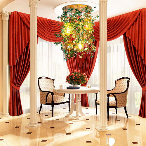 Rose Artisan Crystal Chandelier