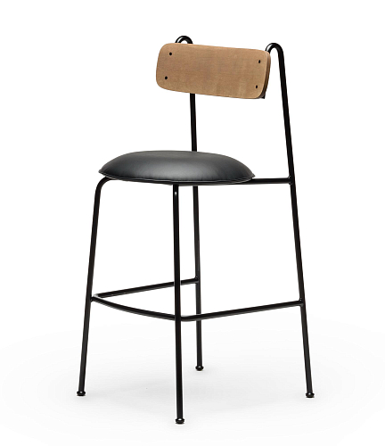 Lena Black Bar Chair