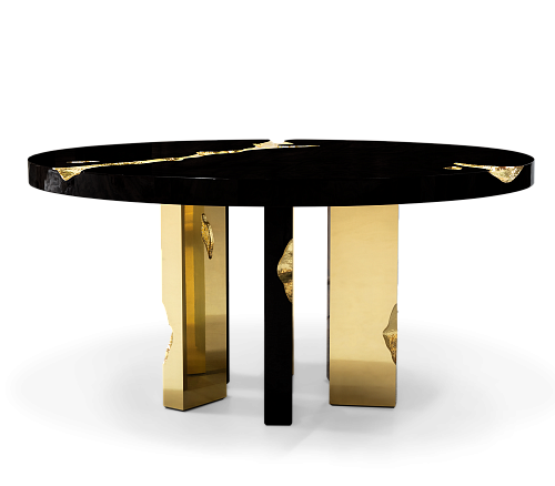 Round Black Luxe Dining Table
