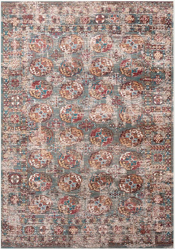 Vintage Geometric Red Area Rug