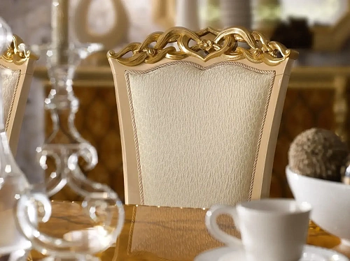 Ivory/Gold Italian Chair
