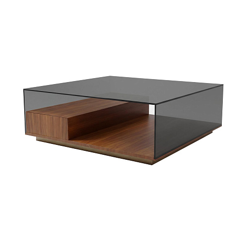 Peter Glass-Top Artisan Coffee Table