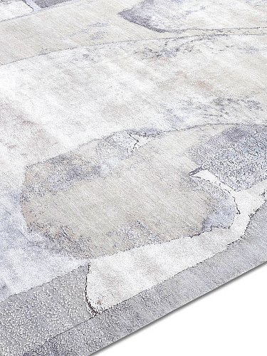 Snow Silver Hand-Woven Exquisite Rug