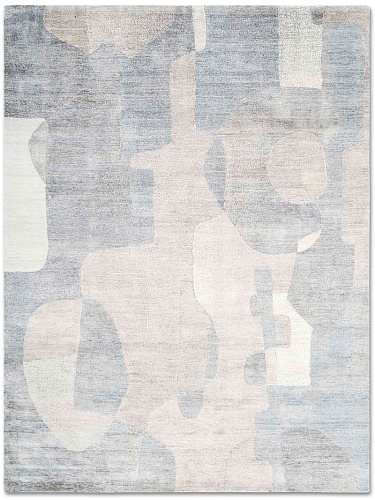Snow Silver Hand-Knotted Wool / Silk Rug