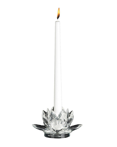 Lotus Handcut Crystal Candle Holder