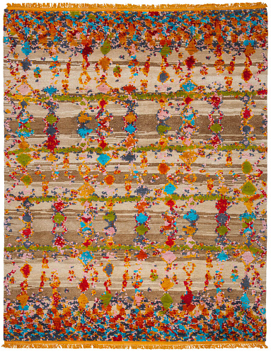 Multi Wool / Silk Luxury Hand-woven Rug