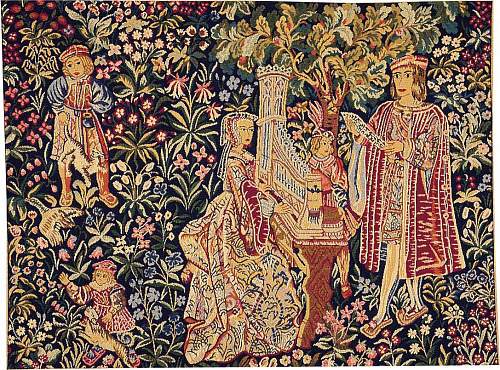 Lady with Organ Tapestry without Border