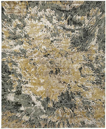 Hand-Knotted Abstract Luxury Rug