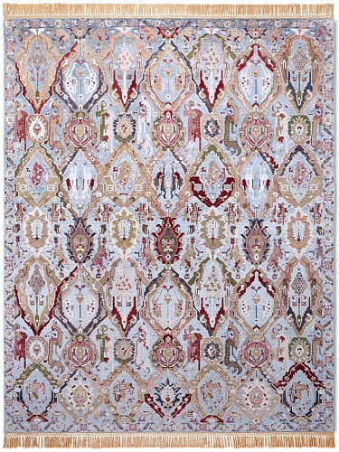 KavaBagh Blue Wool & Silk Rug
