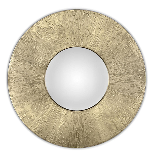 Round Brass Accent Bold Mirror