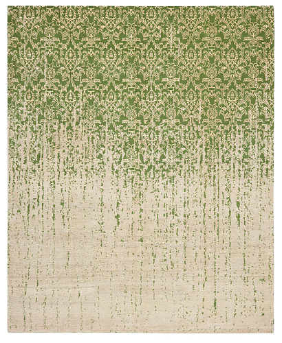 Roma Beige & Green Hand-woven Luxury Rug