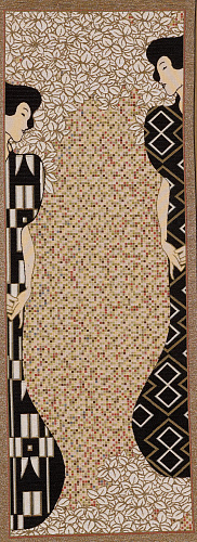 Lady from Klimt Handwoven Tapestry