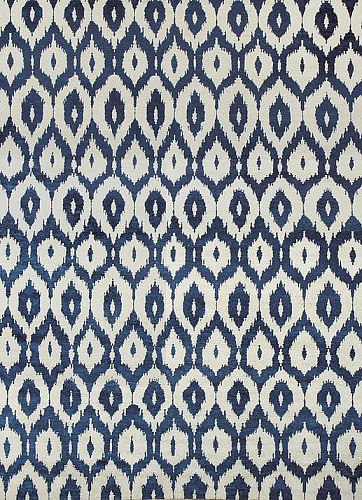 Ikat Wool Blue Luxury Rug