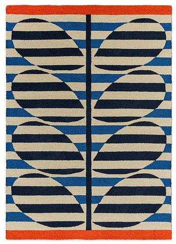 Striped Branch Azure Outdoor Rug