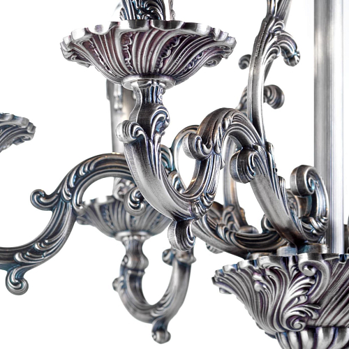Classic Blue Silver Chandelier
