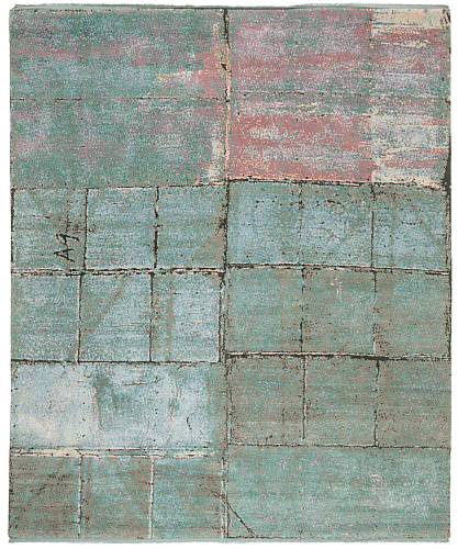 Luxurious Hand-woven Wool / Silk Blue Rug