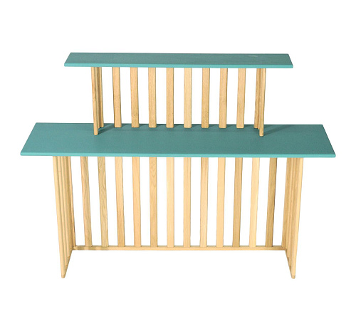 Green Two-Tier Console Table
