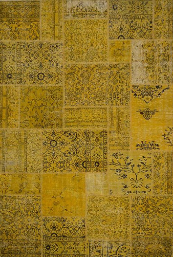 Yellow Patchwork Luxury Rug