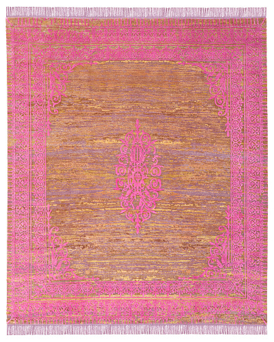 Hand-woven Vintage Style Pink Luxury Rug