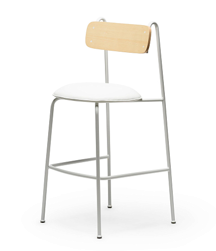 Lena White Ash Wood Bar Chair