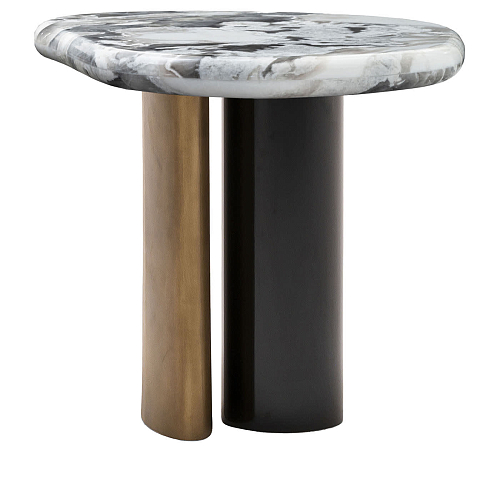 Cloud Marble Top Artisan Side Table