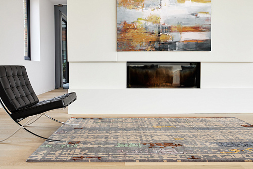 Net Wool & Viscose Handwoven Luxury Rug