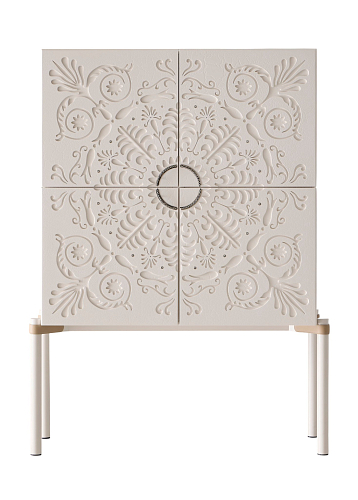 Alexandra White Bar Cabinet