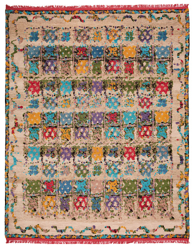 Hand-Woven Multicolored Luxurious Rug