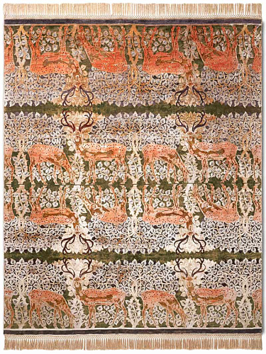 Deer Hand-Woven Exquisite Rug