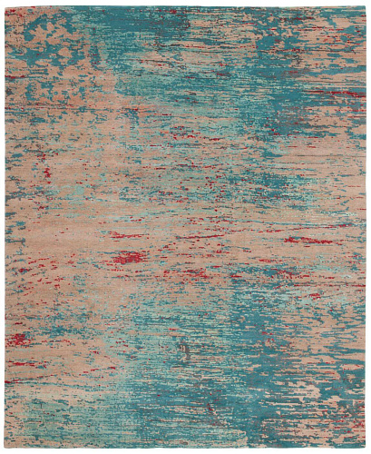 Hand-woven Luxury Rug Artwork Blue