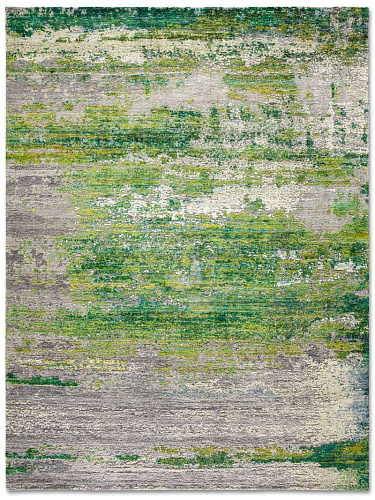 Green Luxury Silk / Wool Rug