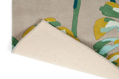 Coonut Leaves Green Hand Woven Rug