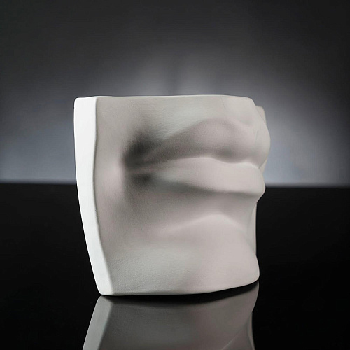 David's Mouth Handcrafted White Sculpture