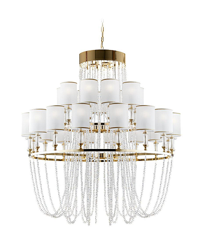 Polished Gold Crystal Chandelier