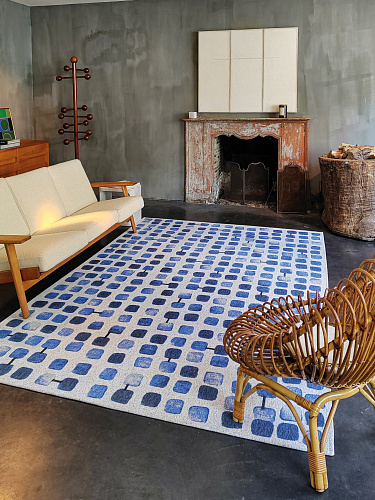 Amparo Blues Flatweave Rug