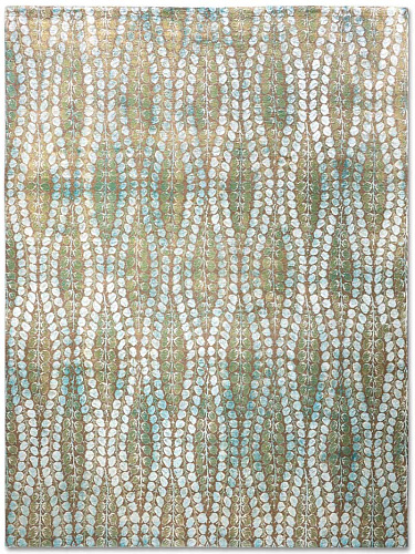 Electric Blue Hand-Woven Exquisite Rug