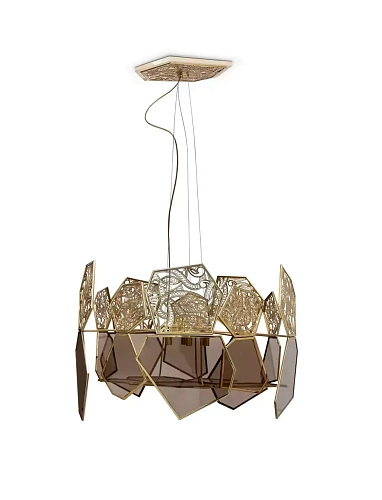 Hypnotique Bronze Glass Luxe Chandelier