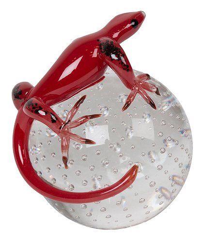 Gecko on Sphere Italian Figurine